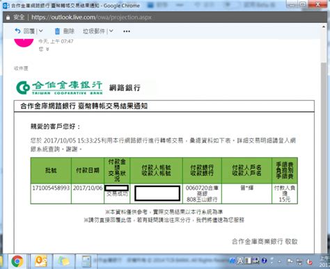 合作金庫轉帳手續費|各項手續費 